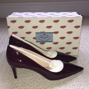 Made to measure Prada pumps, never been worn with personalized initials on.